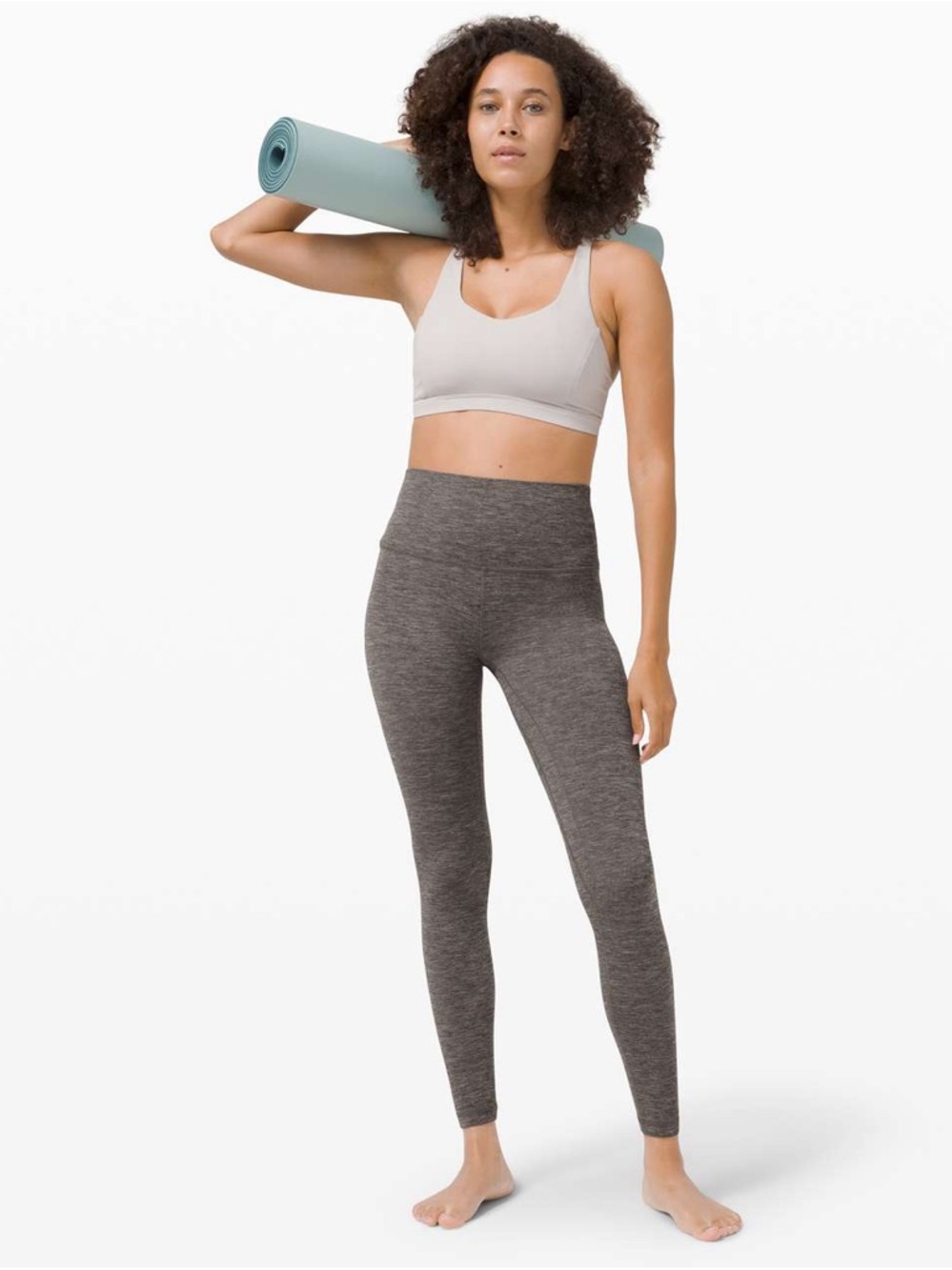Lululemon Like New Align High Rise 28” Leggings in Heathered Black